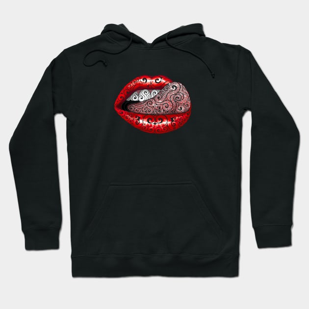 Swirly Precious Tongue Hoodie by VectorInk